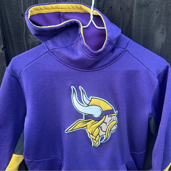 NFL Team Apparel Minnesota Vikings youth hoodie purple gold size youth large - Picture 3 of 9